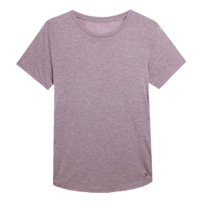 Woolcano Women's Merino Wool Tencel Blend T-shirt, Lightweight Short Sleeve Top for Women