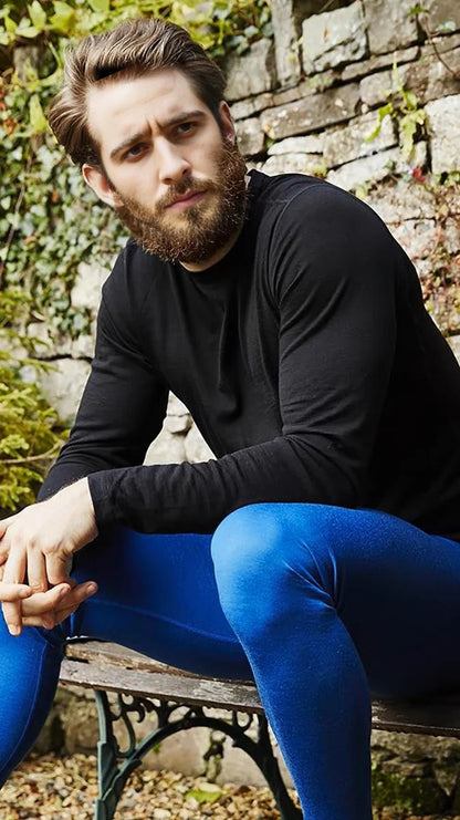 WOOLCANO Men's 190 Merino Wool Base Layer Set Thermal Top and Bottom